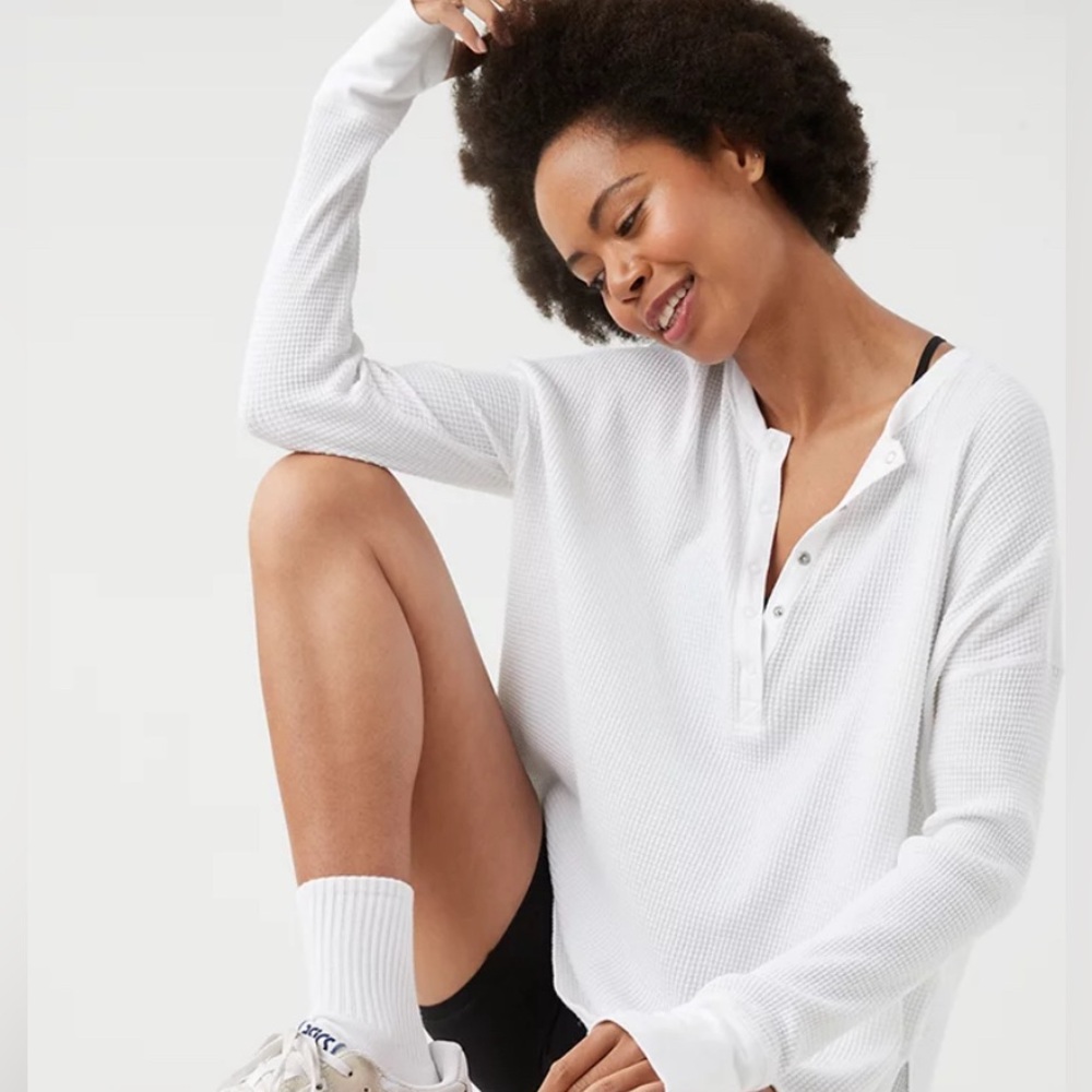 OFFLINE By Aerie Waffle Henley T-Shirt